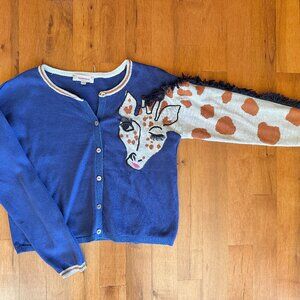 Catimini giraffe sleeve cardigan sweater